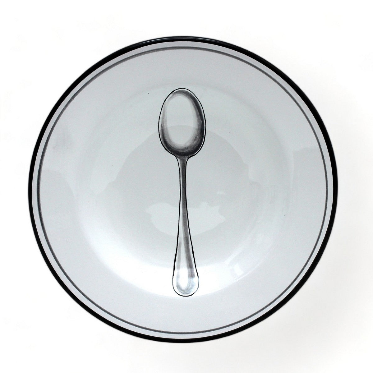 POSATA NERO: Pasta-Soup Rimmed Dinner Bowl