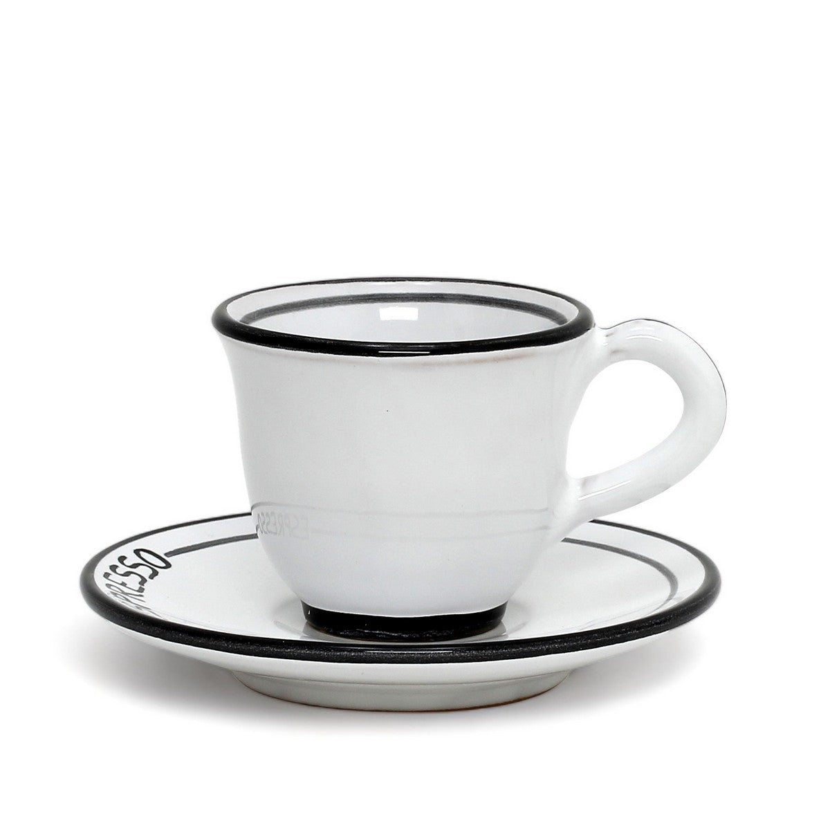 POSATA NERO: Espresso Cup and Saucer