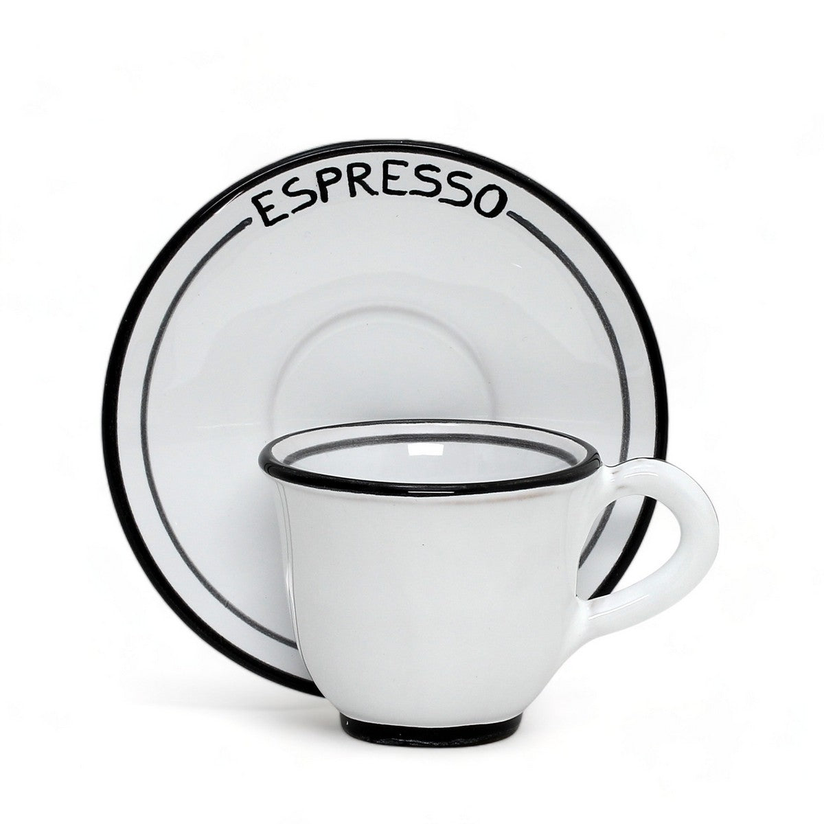POSATA NERO: Espresso Cup and Saucer