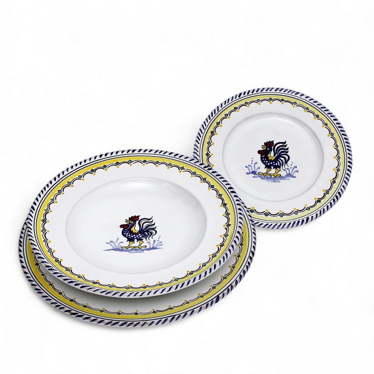 ORVIETO BLUE ROOSTER SIMPLE: 3 Pieces Place Setting