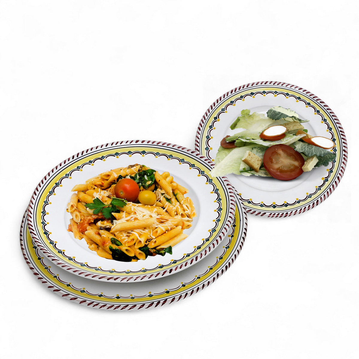 ORVIETO RED ROOSTER SIMPLE: 3 Pieces Place Setting