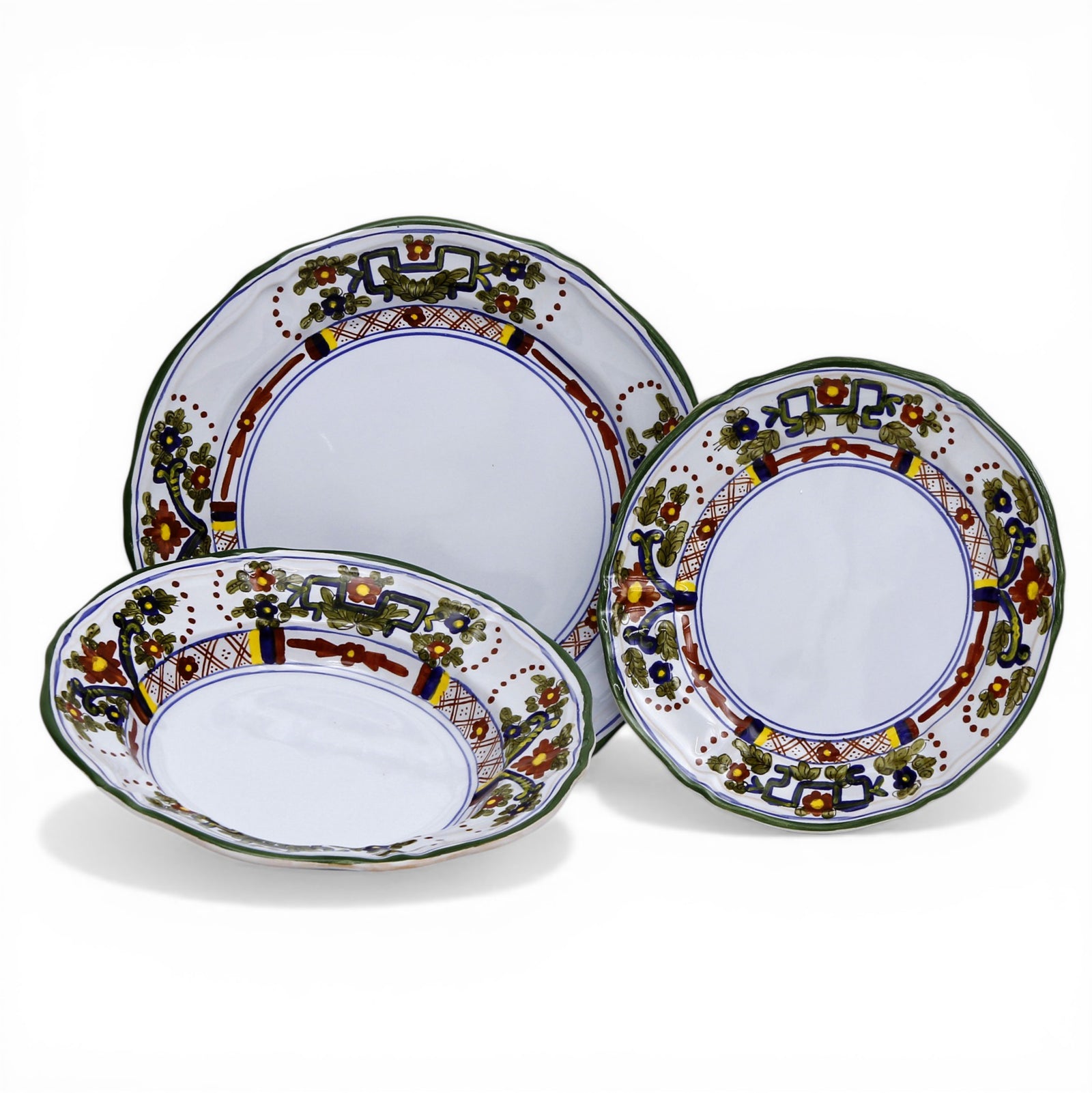 FAENZA-CARNATION: 3 Pieces Place Setting [White Center]