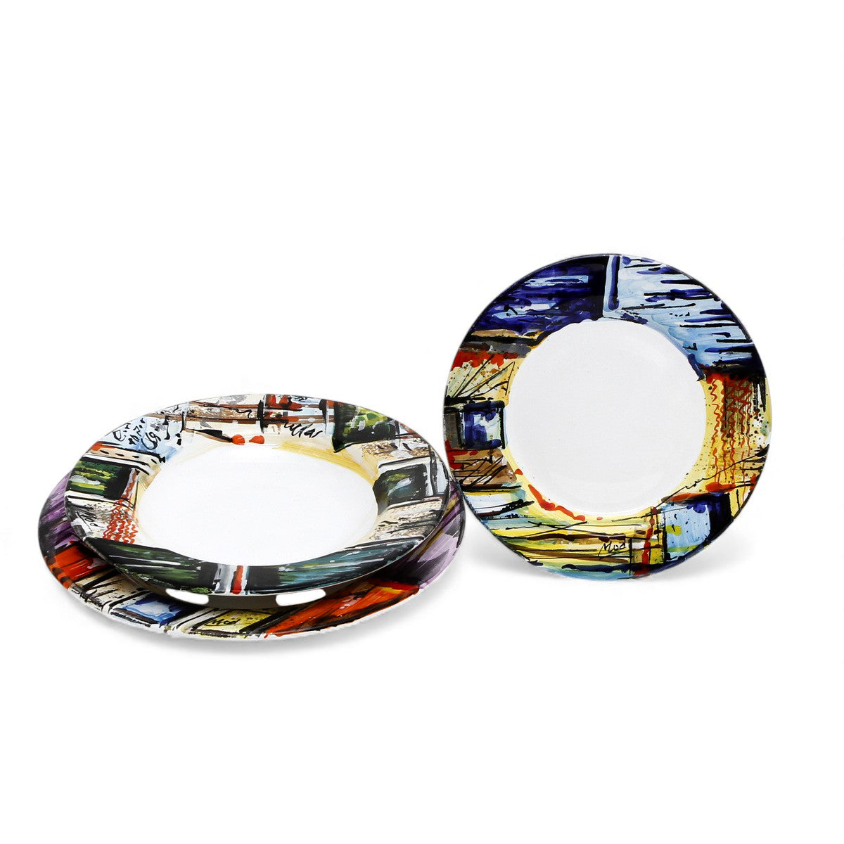 MODERNA: Three Pieces Place Setting (Dinner+Pasta+Salad Plates)