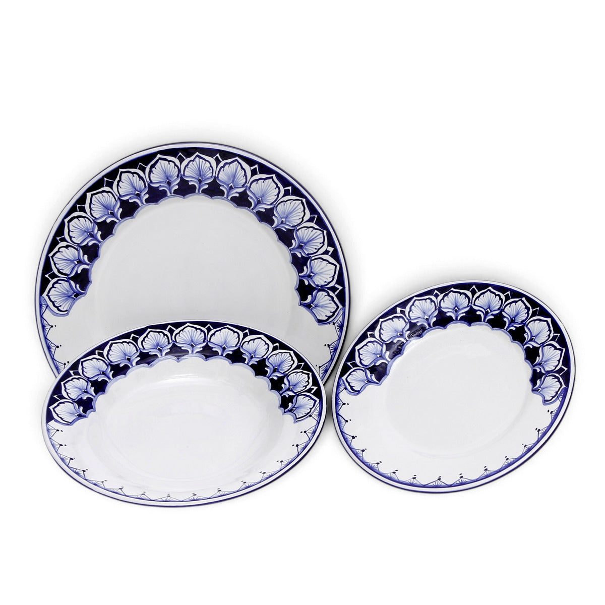 DERUTA PEACOCK: 3-Pcs Place Setting - Design VARIO BLU