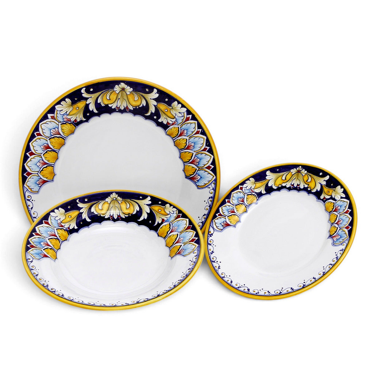 DERUTA PEACOCK: 3-Pcs Place Setting - Design VARIO INTARSIO