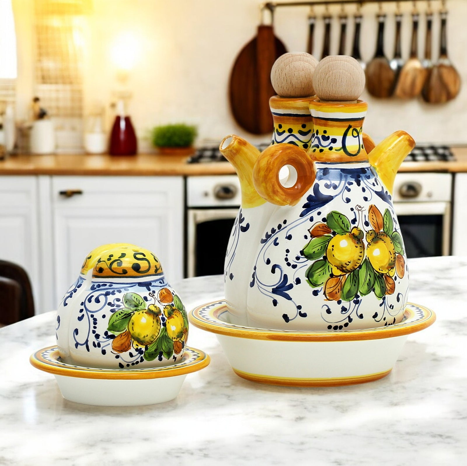 LIMONCINI: 'The Better Half' Oil+Vinegar and Salt+Pepper Sets - Artistica.com