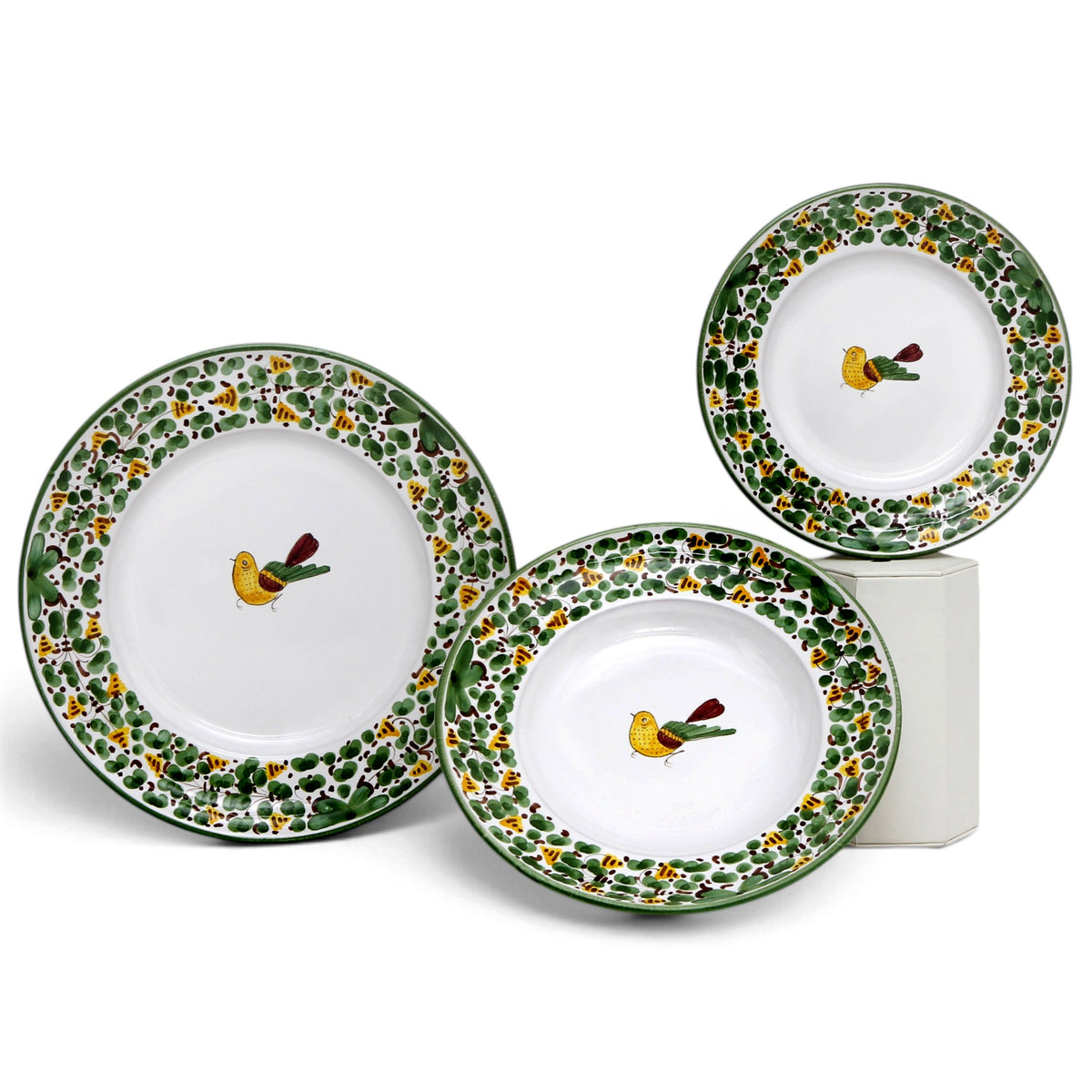 ARABESCO VERDE DERUTA: Three Pieces Place Setting Bundle