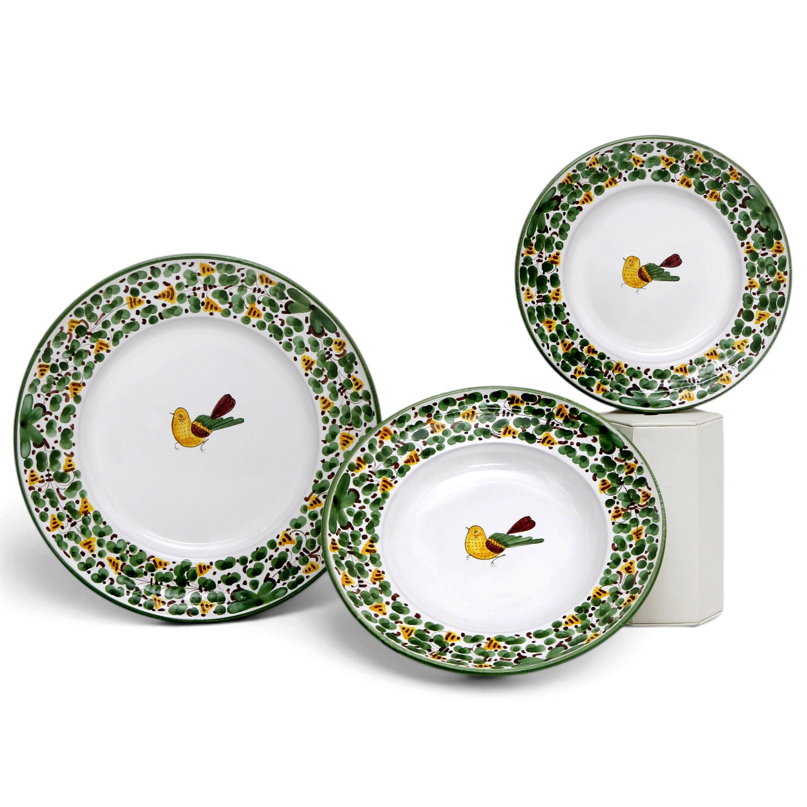 ARABESCO VERDE DERUTA: Three Pieces Place Setting Bundle