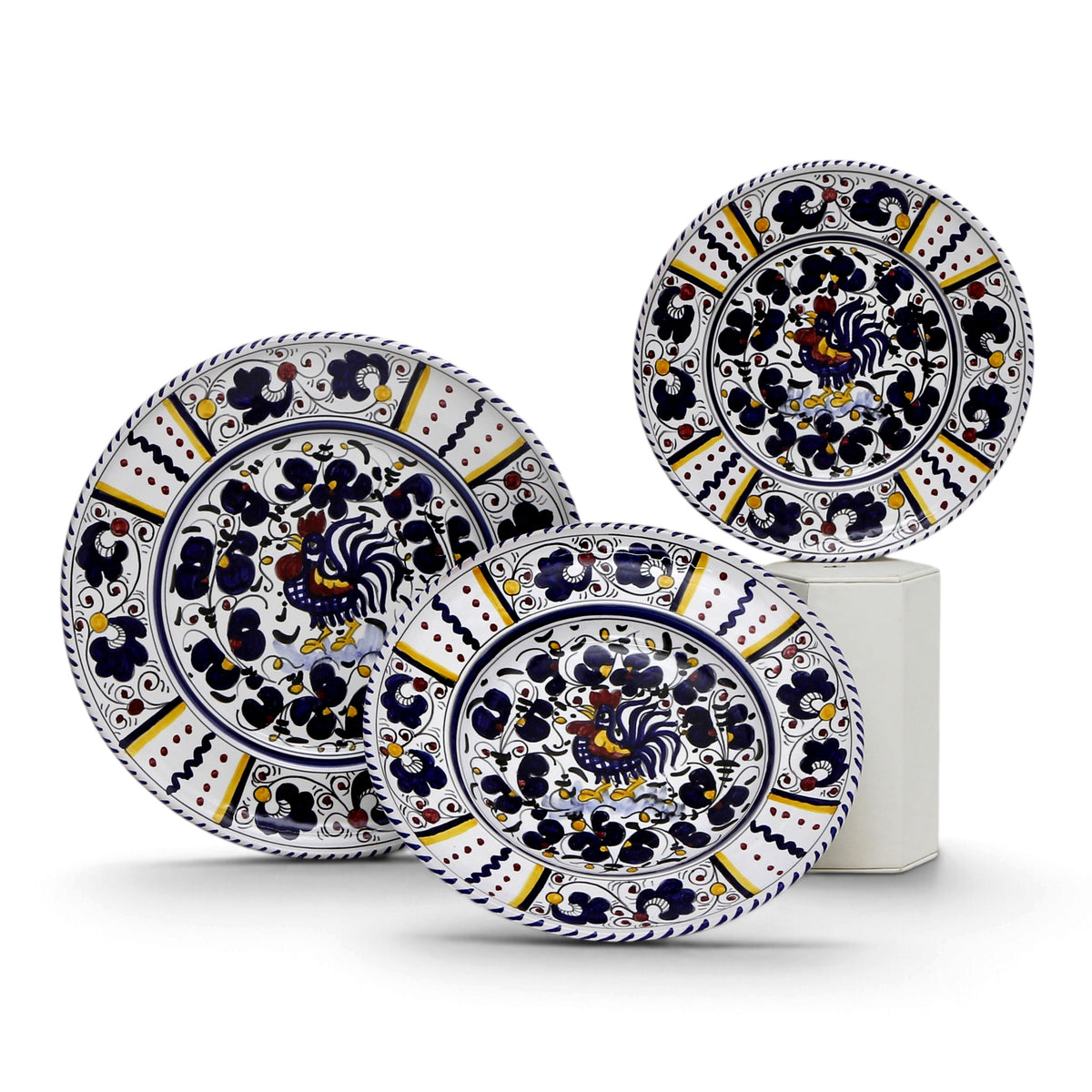 ORVIETO BLUE ROOSTER: 3 Pieces Place Setting