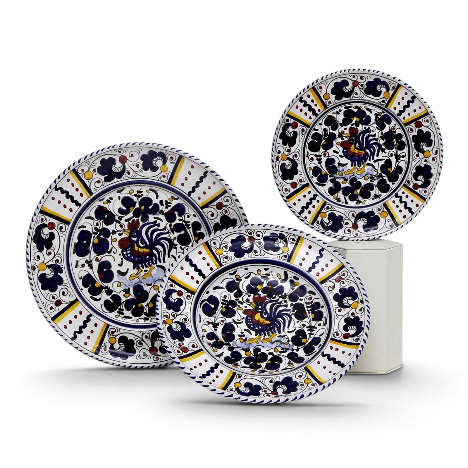 ORVIETO BLUE ROOSTER: 3 Pieces Place Setting