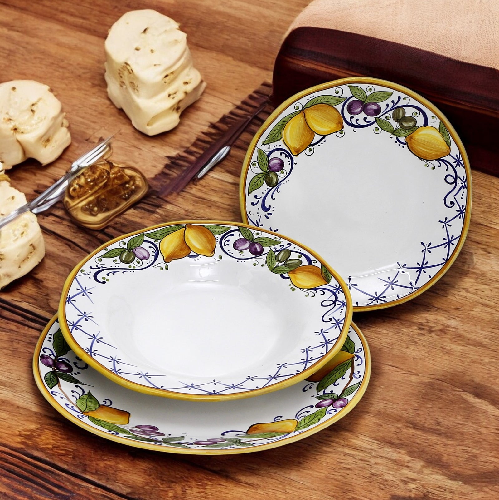 LIMONI POSITANO: Three Pieces Table Place Setting