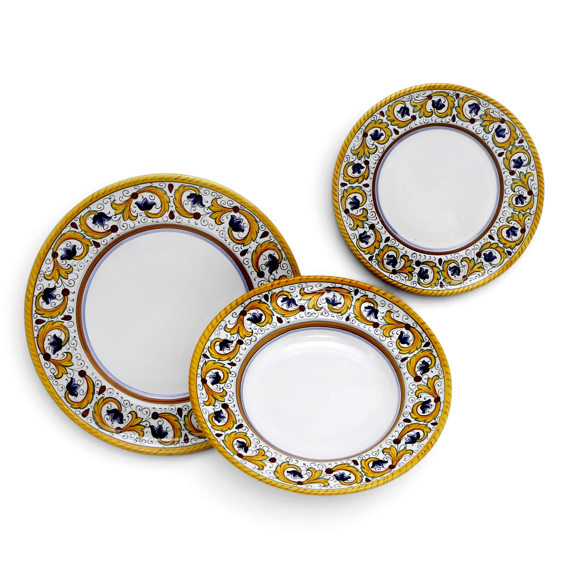 PERUGINO DERUTA: 3 Pieces Dinnerware Place Setting