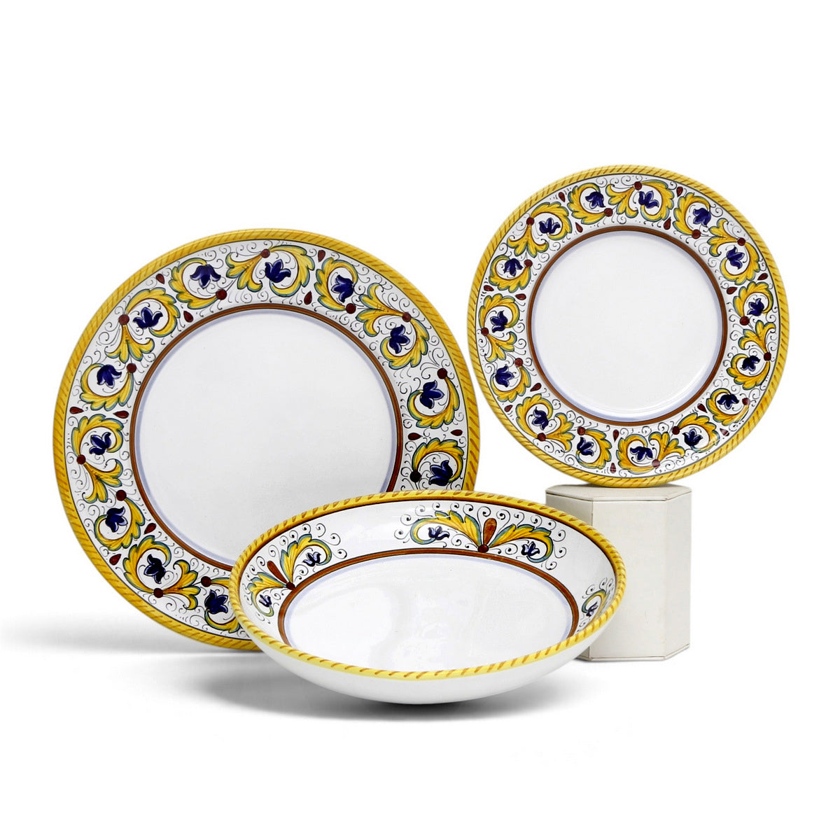 PERUGINO DERUTA: 3 Pieces Dinnerware Place Setting