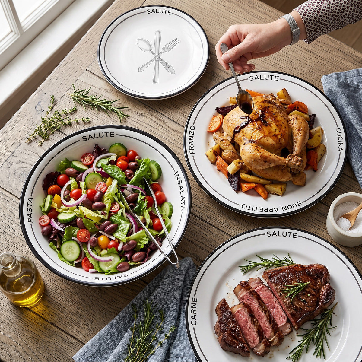 POSATA NERO: 3 Pieces Serving Pieces Set