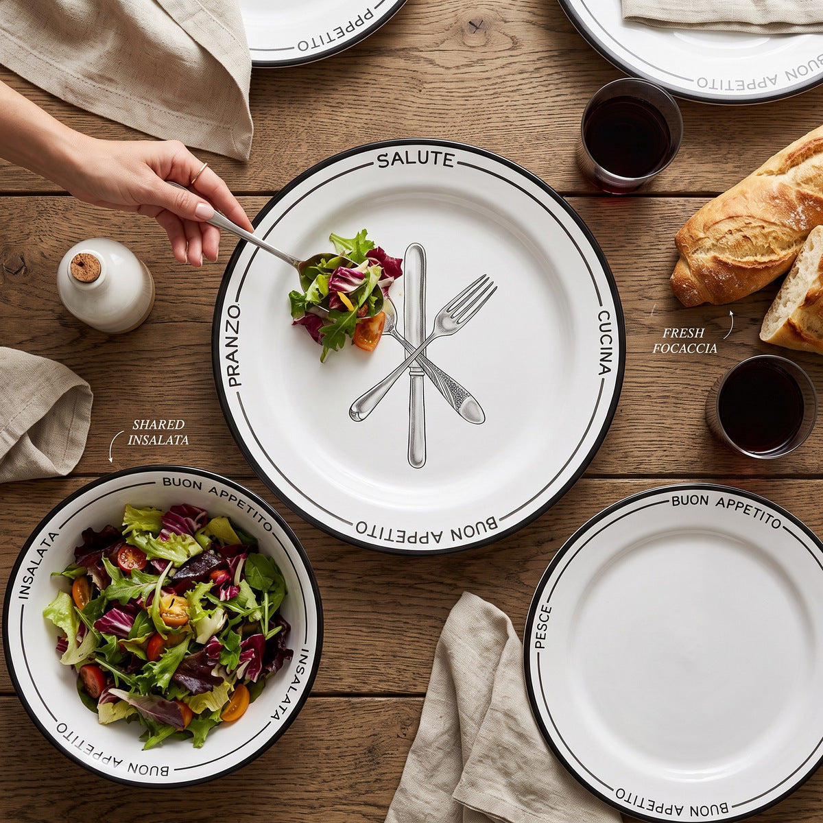 POSATA NERO: 3 Pieces Serving Pieces Set