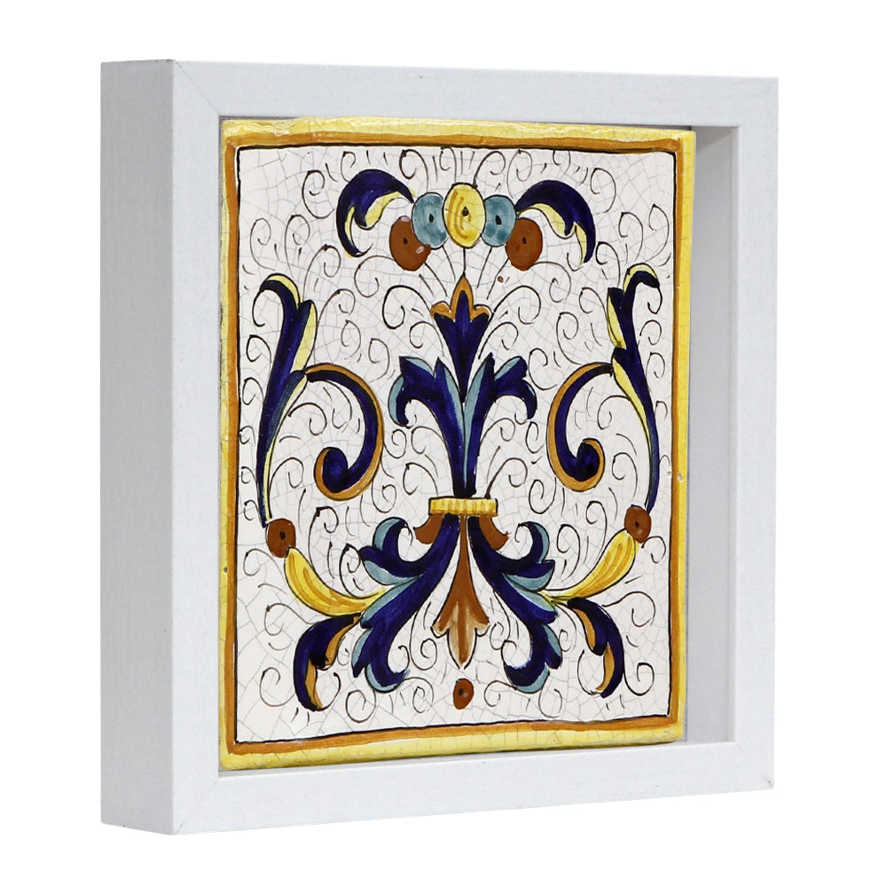ANTICA DERUTA: Hand Painted Ceramic Deruta Wall Hung Tile 8" - RICCO DERUTA (PT/20)