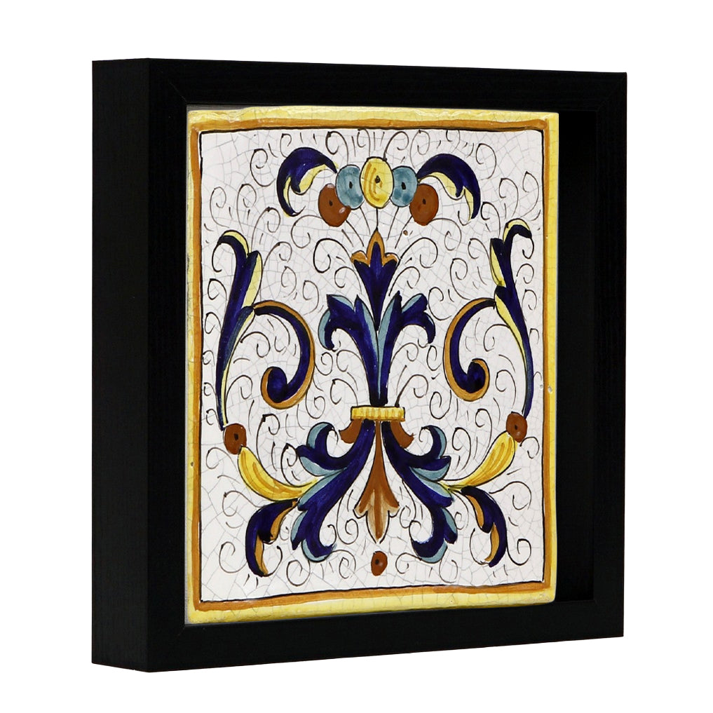 ANTICA DERUTA: Hand Painted Ceramic Deruta Wall Hung Tile 8" - RICCO DERUTA (PT/20)