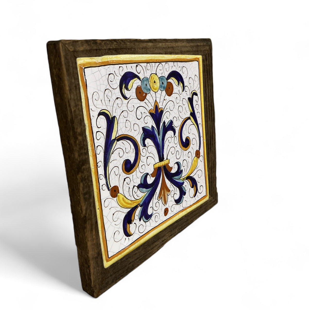 ANTICA DERUTA: Hand Painted Ceramic Deruta Wall Hung Tile 8" - RICCO DERUTA (PT/20)