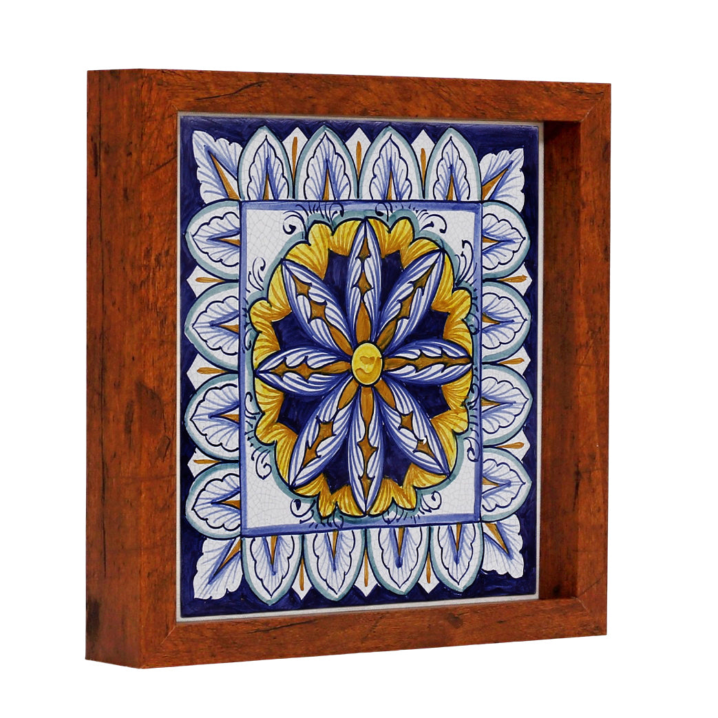 ANTICA DERUTA: Hand Painted Ceramic Deruta Wall Hung Tile 8" (PT/43)