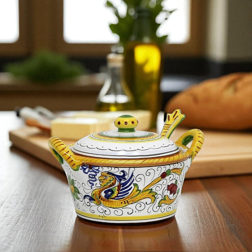 RAFFAELLESCO DELUXE: Covered Parmesan Cheese Bowl with Spoon - Artistica.com