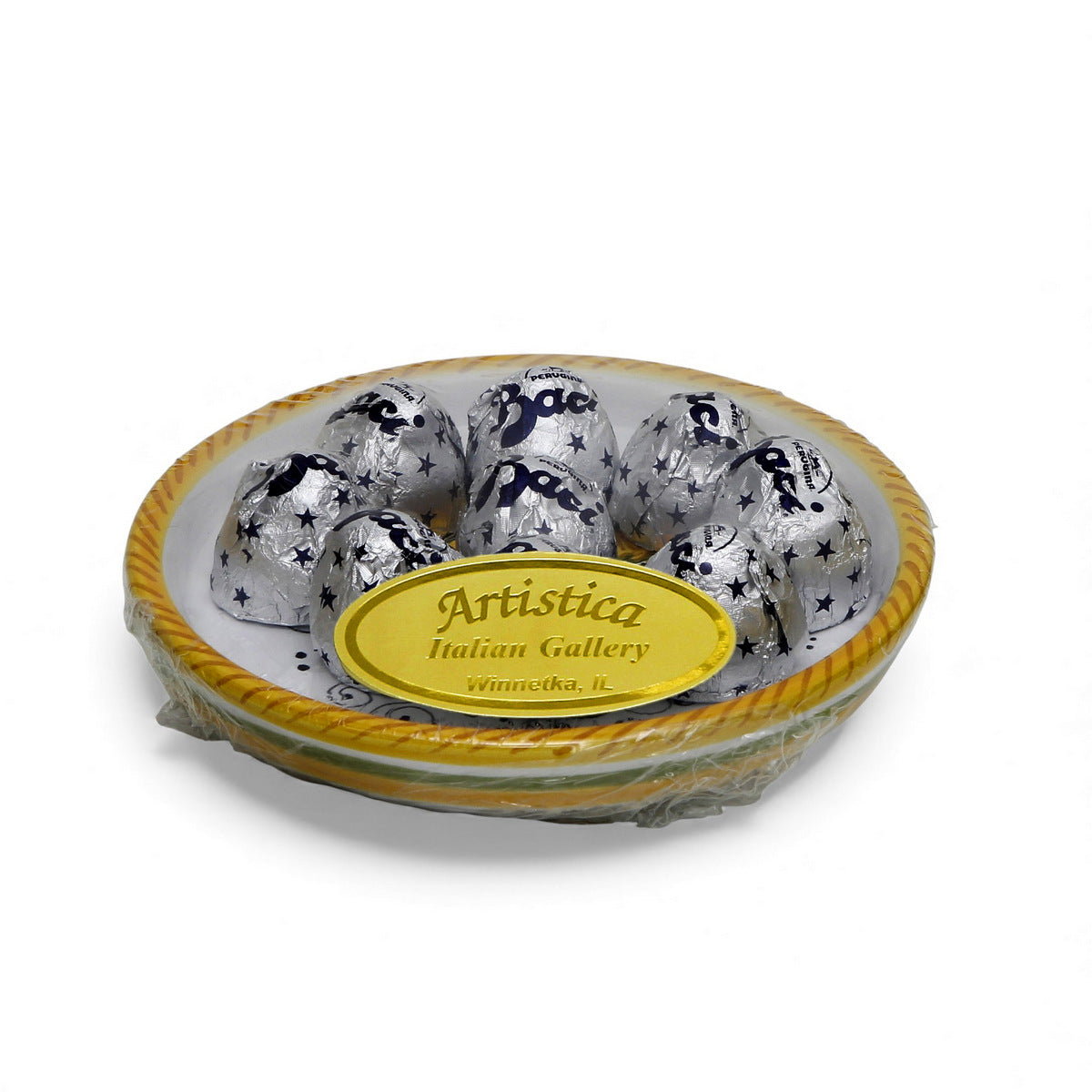 LOVE.ly: Deruta Coaster with 8 Baci Perugina - RAFFAELESCO design