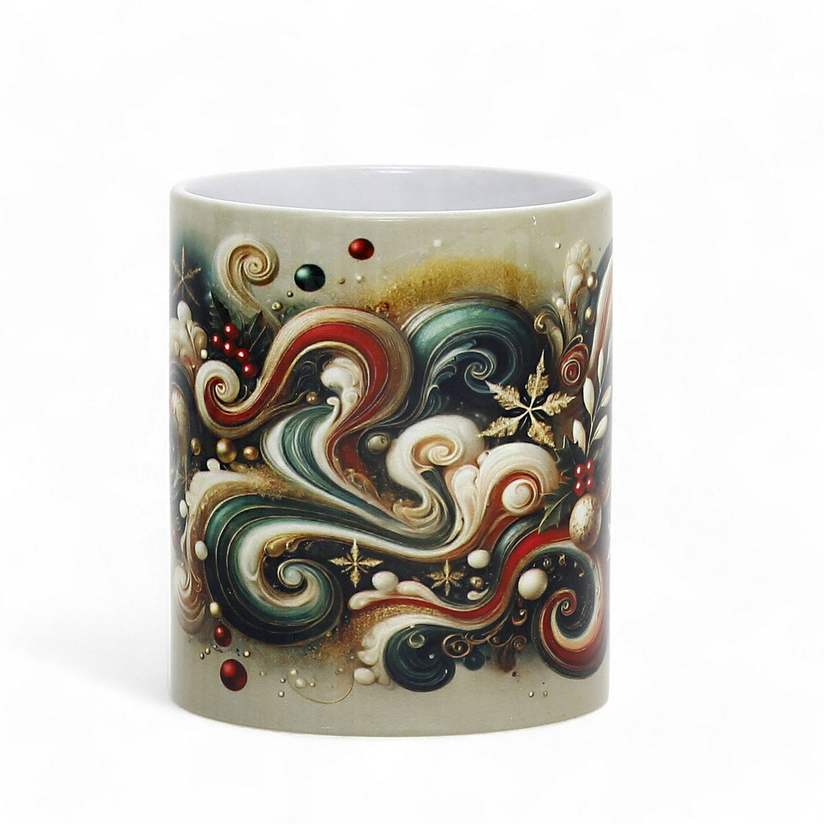 SUBLIMART: Christmas Ceramic Mug – Fluid Wave Design by RC Designs (Pattern #01)