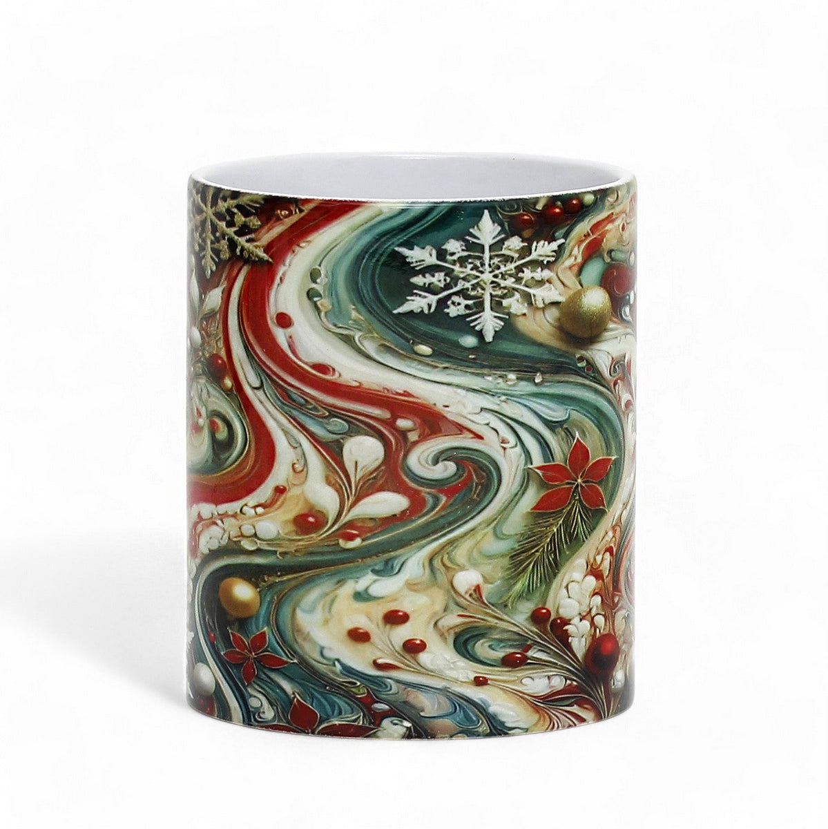 SUBLIMART: Christmas Ceramic Mug – Fluid Wave Design by RC Designs (Pattern #03)