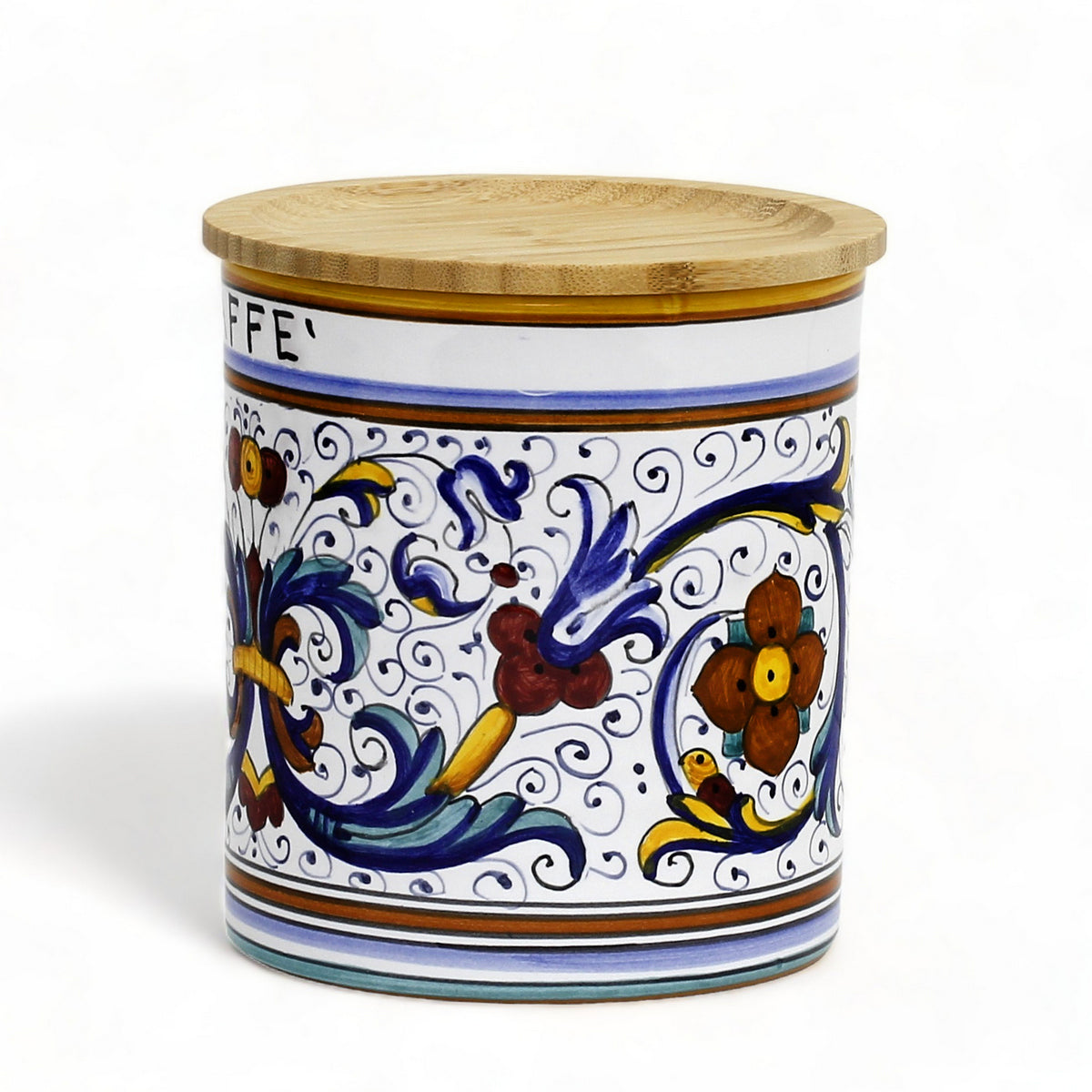 RICCO DERUTA DELUXE: Canister Set with Bamboo Lid - Bundle ZUCCHERO+CAFFE'