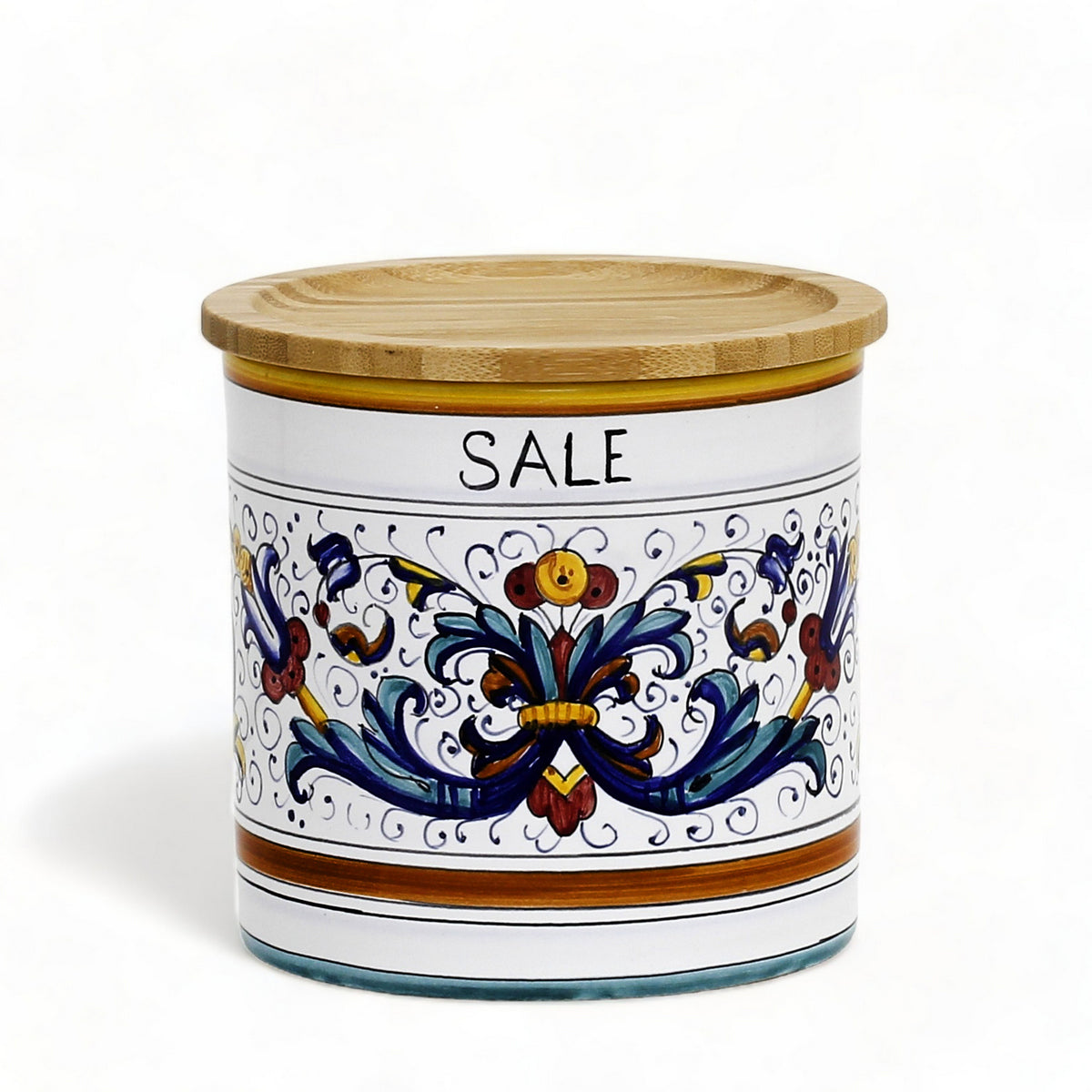 RICCO DERUTA DELUXE: NEW! Canister with Bamboo sealing Lid - &#39;SALE&#39; (Salt)