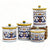 RICCO DERUTA DELUXE: Canister Set with Ceramic Lid - Bundle ZUCCHERO+CAFFE'+SALE+FARINA