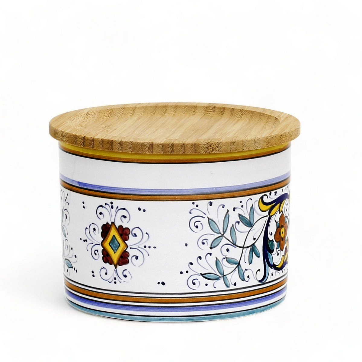 RICCO DERUTA DELUXE: NEW! Canister with Bamboo Lid - 'ZUCCHERO' (Sugar) [R]