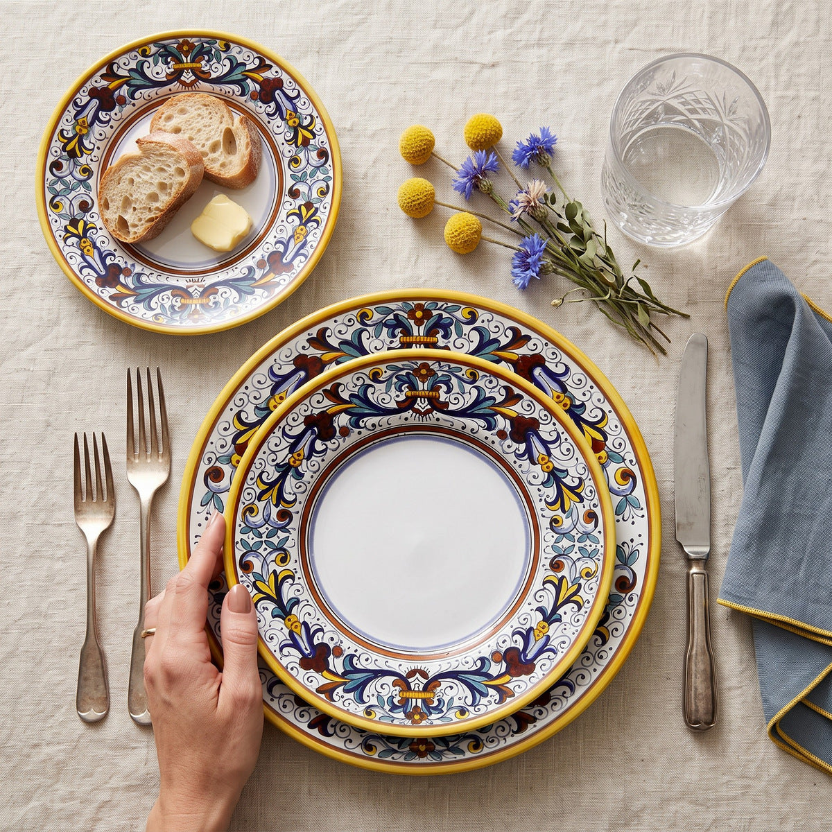 RICCO DERUTA DELUXE: Dinner Plate - White Center