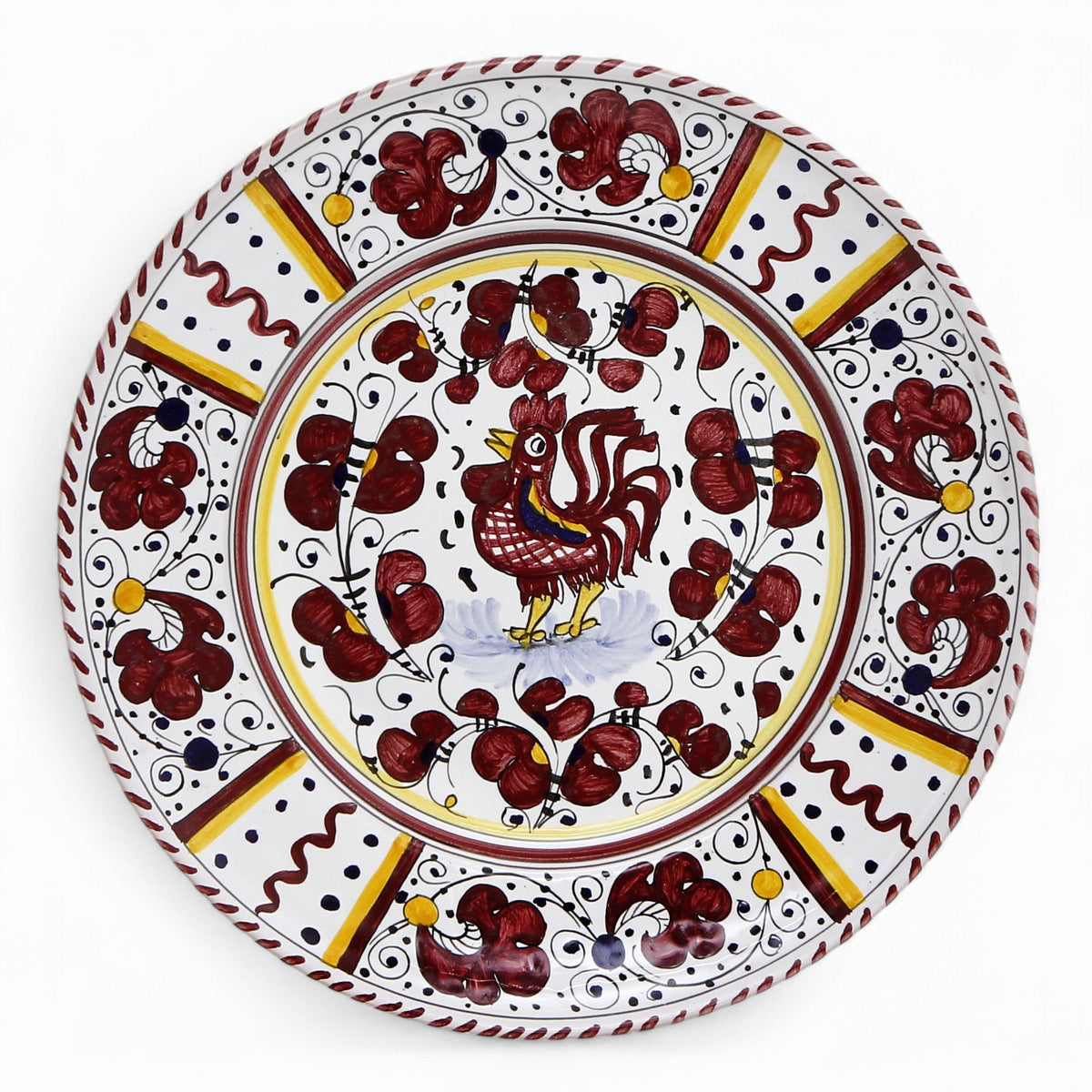 ORVIETO RED ROOSTER: Dinner Plate