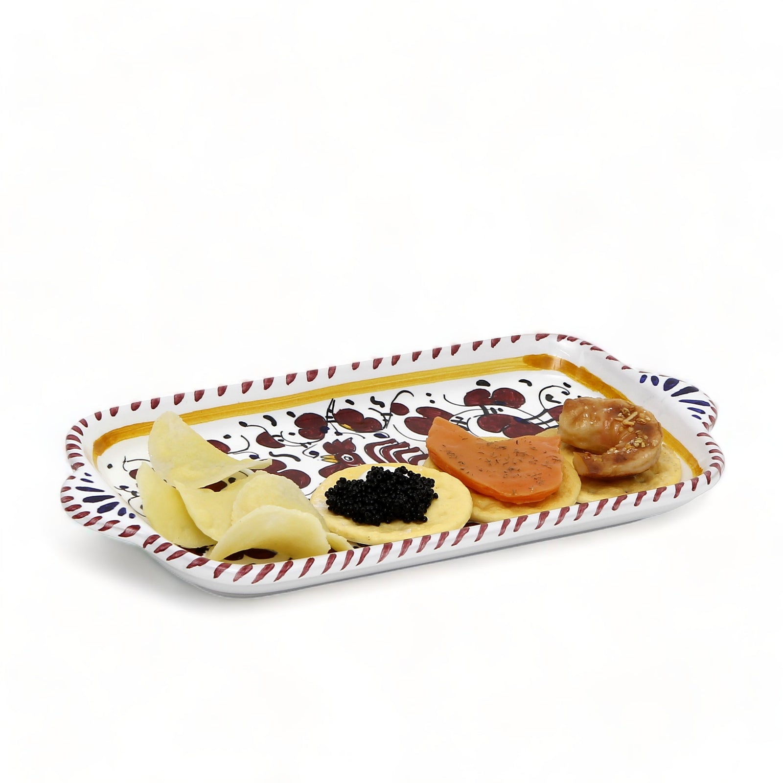 ORVIETO RED ROOSTER: Rectangular Tray SMALL [R]