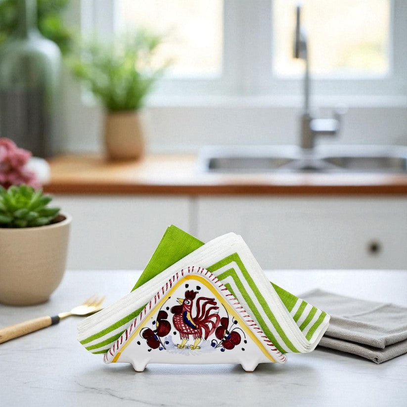 ORVIETO RED ROOSTER: Napkin Holder