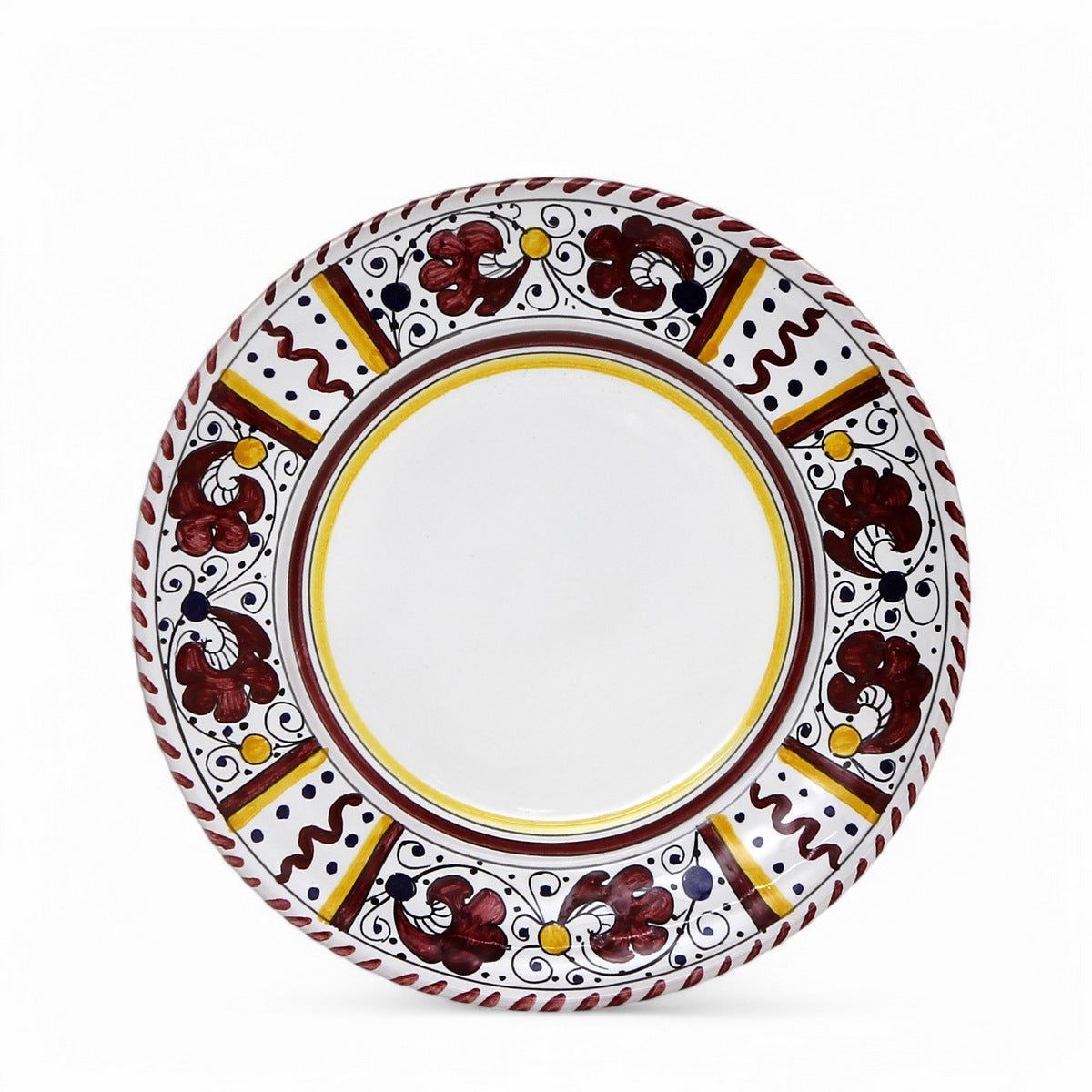 ORVIETO RED ROOSTER: Salad Plate - White Center