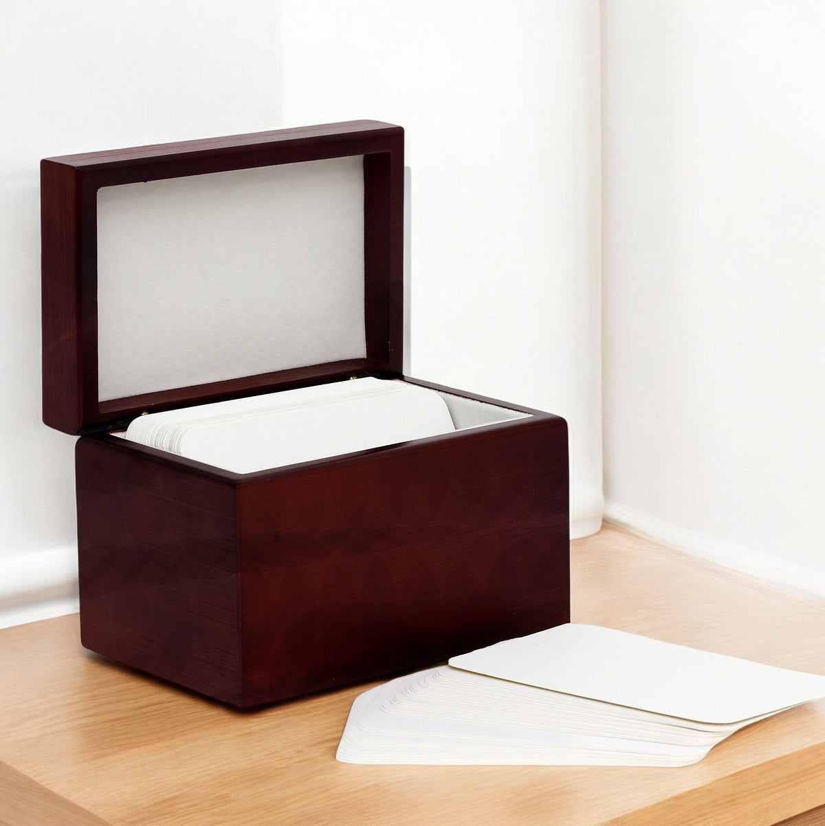 WOOD BOX: Lined Tea Bags Wood Box with printed tile lid - Opera "Venere Botticelli"