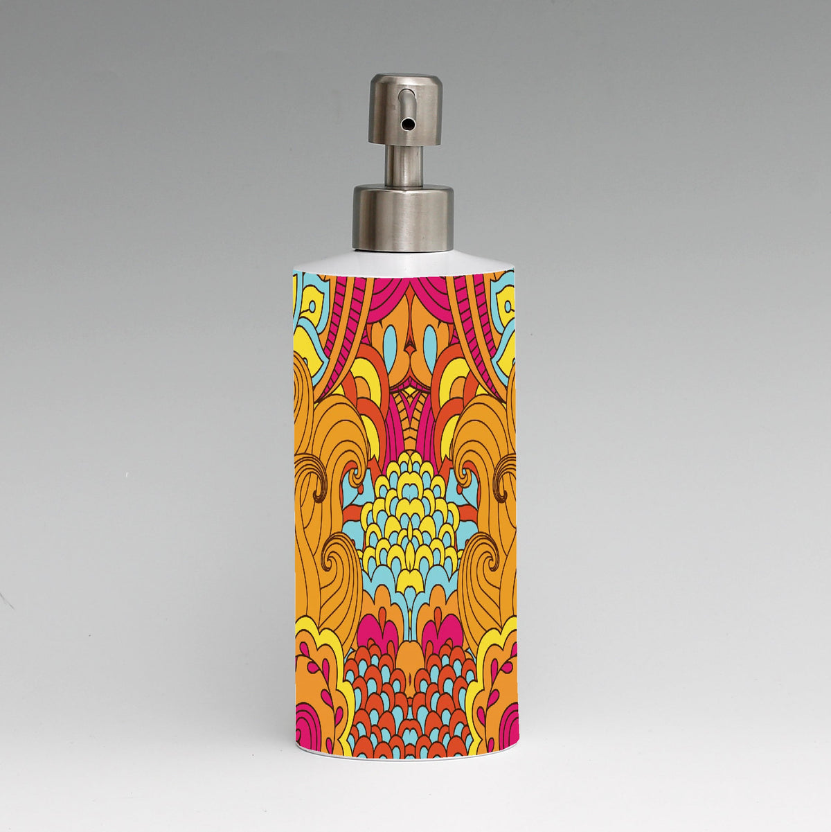 SUBLIMART: Soap &amp; Lotion dispenser with Satin Chrome metal pourer (Design 23)