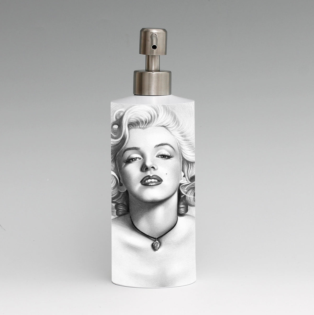 SUBLIMART: Soap &amp; Lotion dispenser with Satin Chrome metal pourer (Design 43)