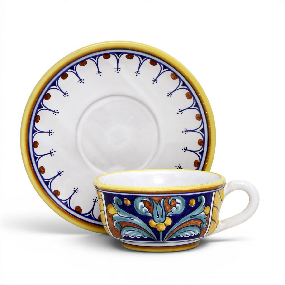 EXCELSIOR: Cup and Saucer by F.lli Mari Deruta [R]