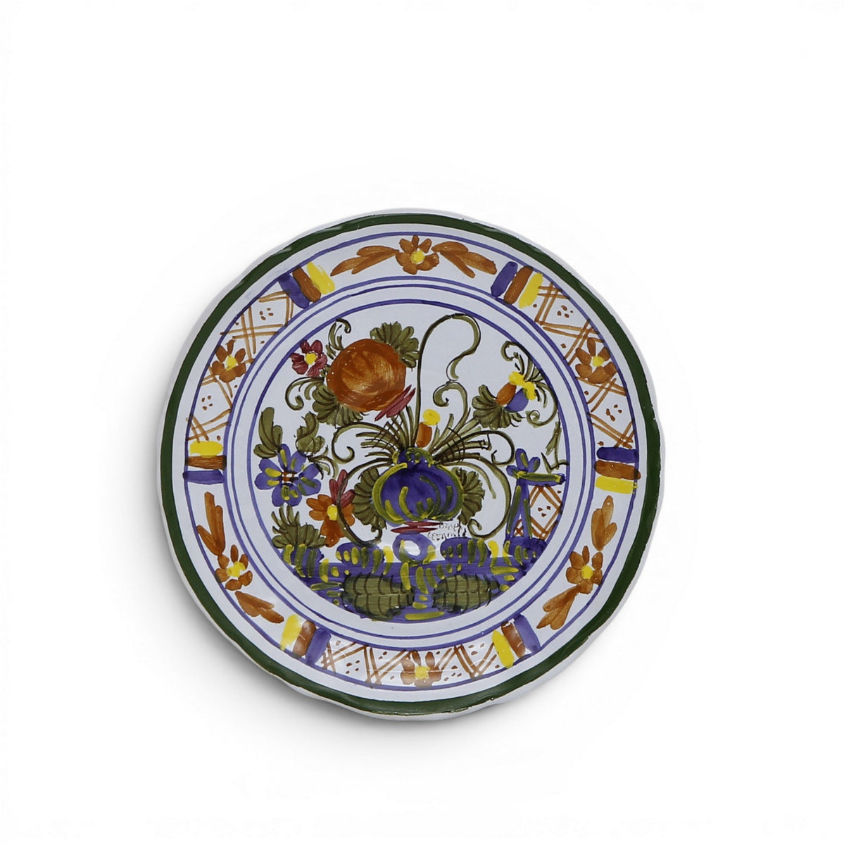 FAENZA-CARNATION: Small Canape/Appetizer fancy round plate [R]