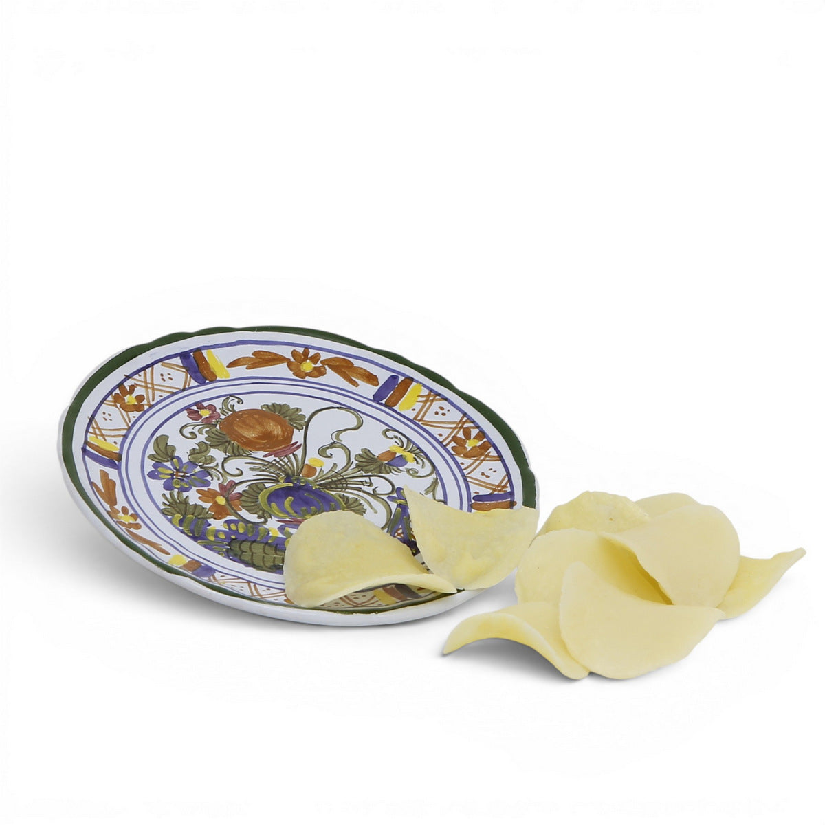 FAENZA-CARNATION: Small Canape/Appetizer fancy round plate [R]