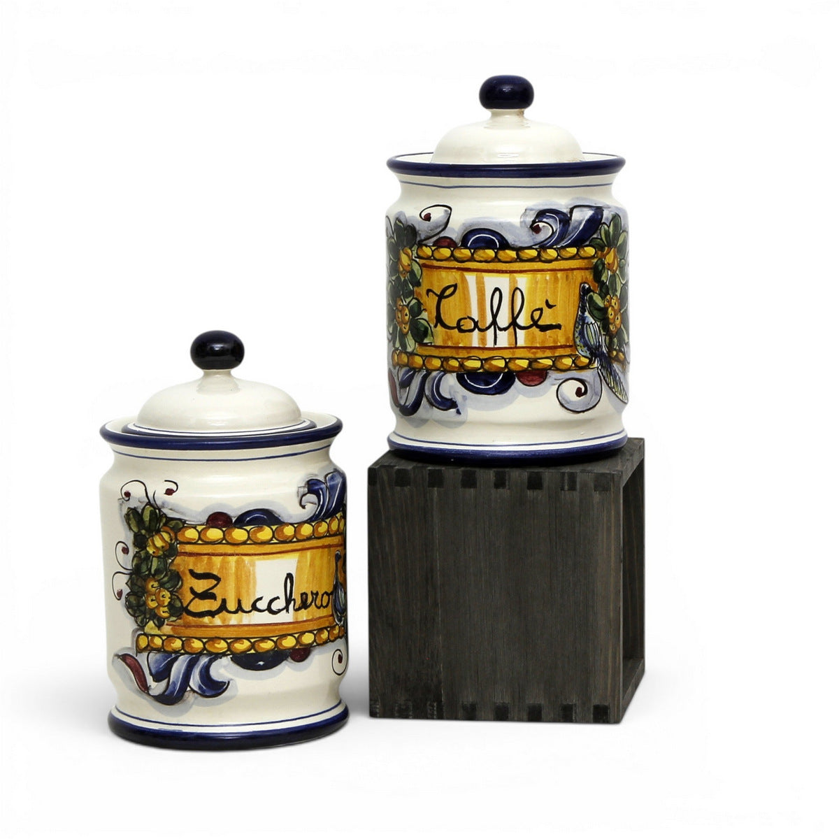 TOSCANA: Caffe' and Zucchero Canister Set (SET of 2 Canisters)