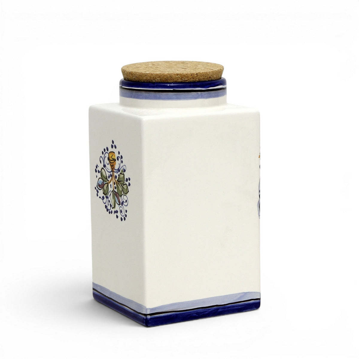 TOSCANA: Square Pasta Canister with Oranges and foliage design