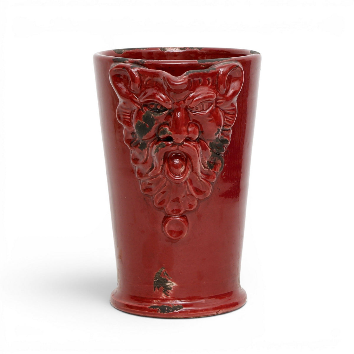 SCAVO AGATA BURGUNDY: Multi use large pitcher with mythological face