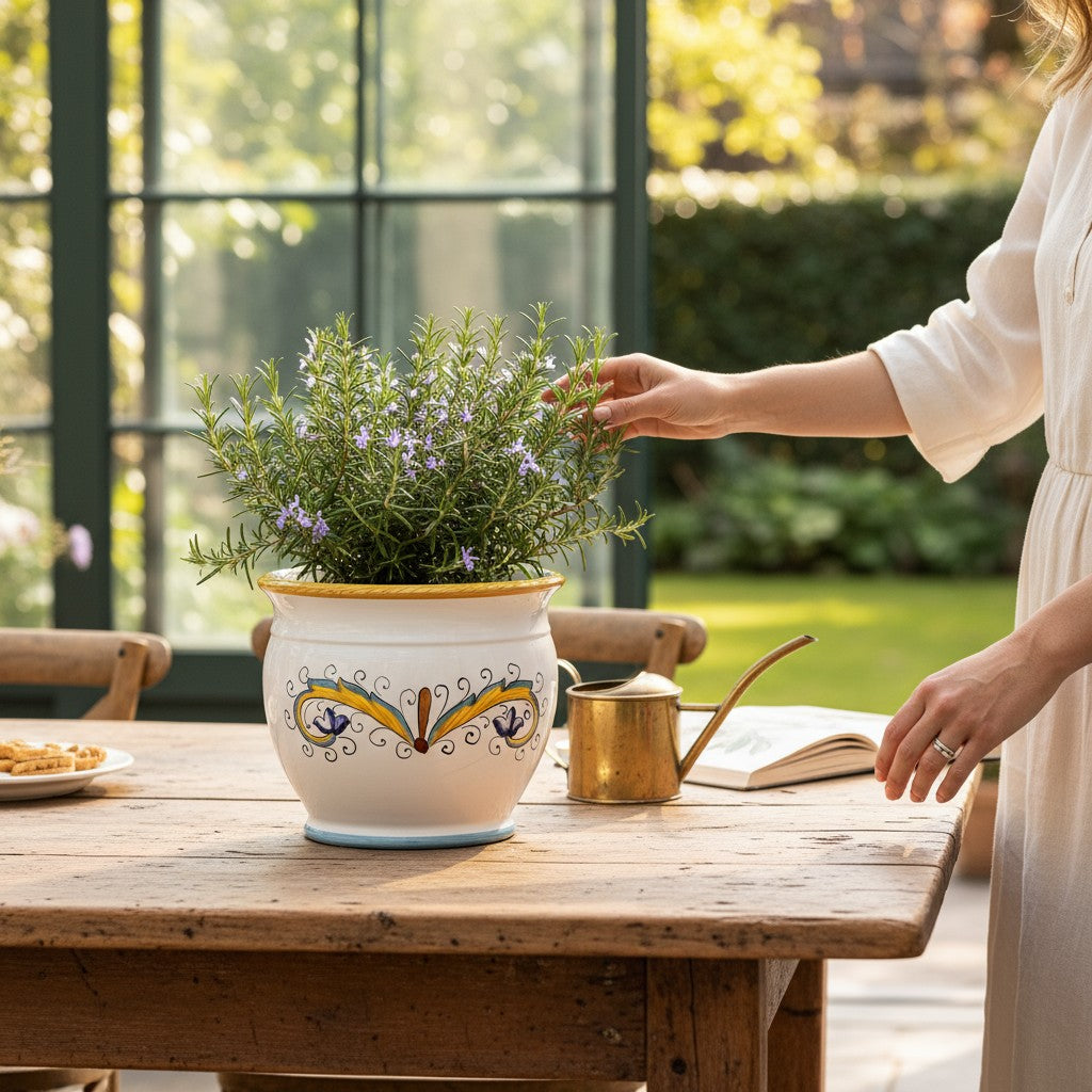 DERUTA PERUGINO: Outlet Special! Indoor-Outdoor Cachepot/Planter (Medium)