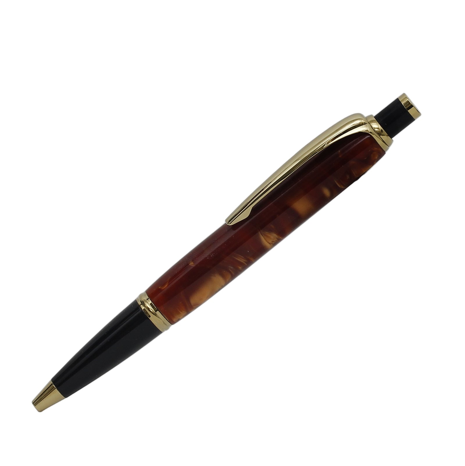 ART-PEN: Handcrafted Luxury Click Pen - Gold finish with acrylic hand turned body - Artistica.com