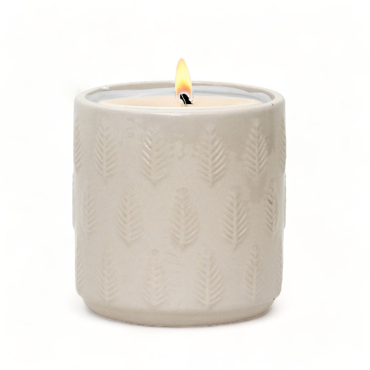MONDIAL CANDLES: Off white Ceramic container candle
