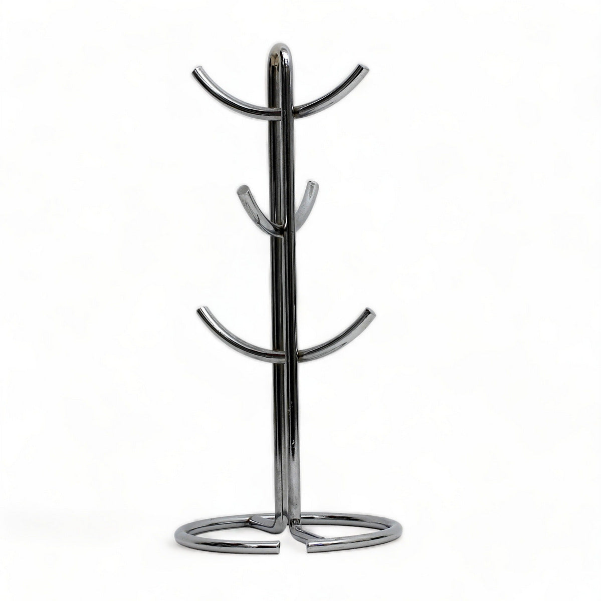 METAL STAND: Four Arms Mug Iron CHROME Stand Tree