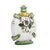 TUSCAN MAJOLICA: Old World Tuscan Flask with four handles and cork.